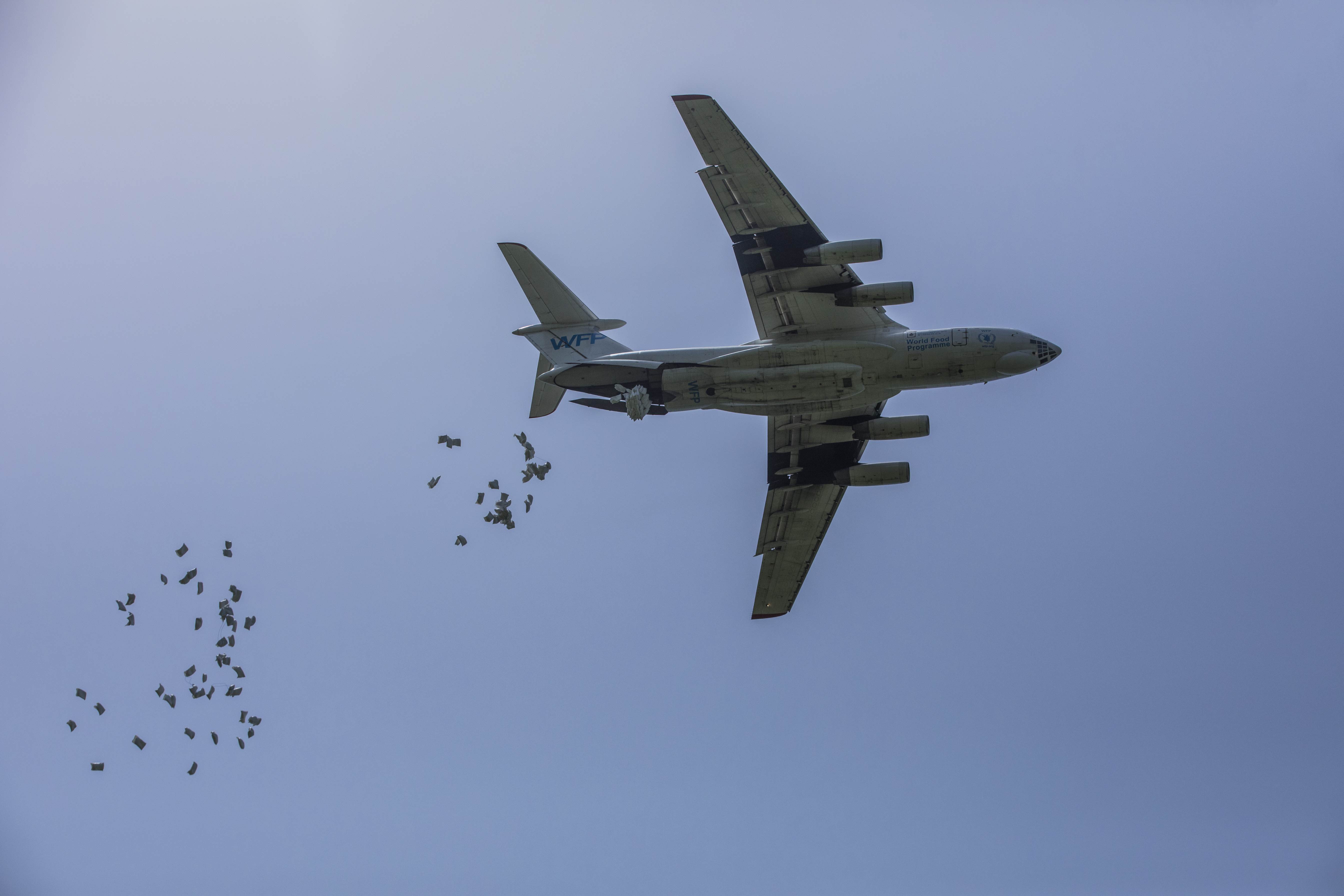 Air drop and food distribution in remotest areas of South Sudan
