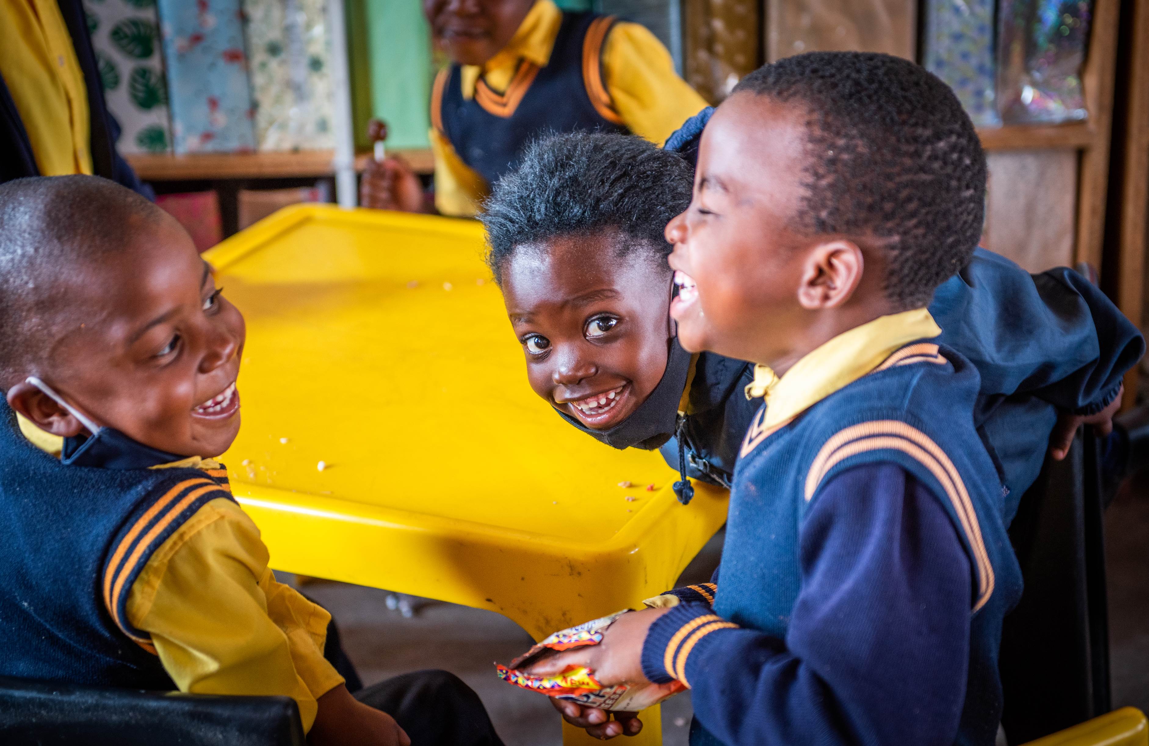 Naledi in classroom in South Africa